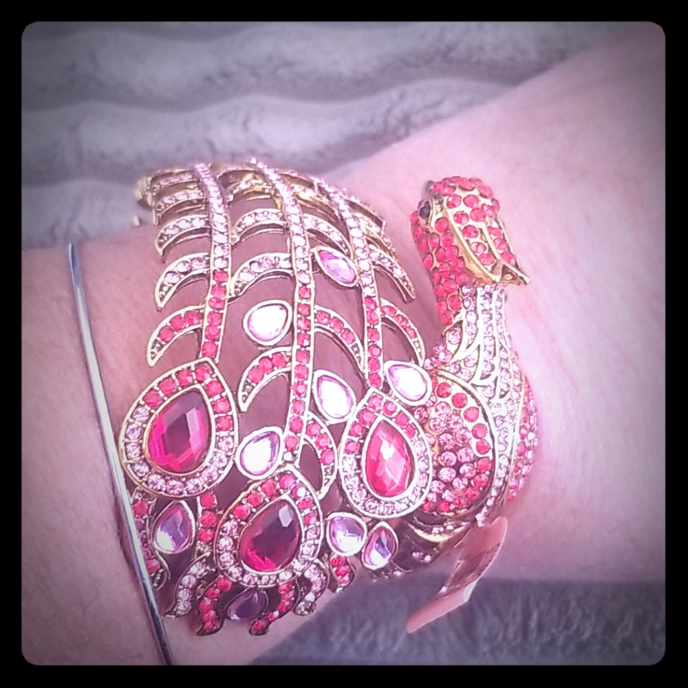 Peacock Cuff Bracelet